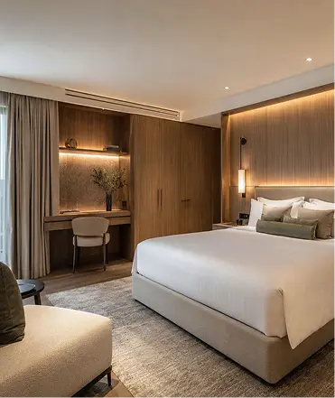 Chambre à coucher aménagée par Bundle