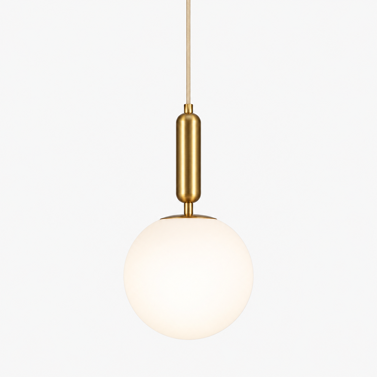 Wout - Luminaire suspendu avec globe satiné - Or