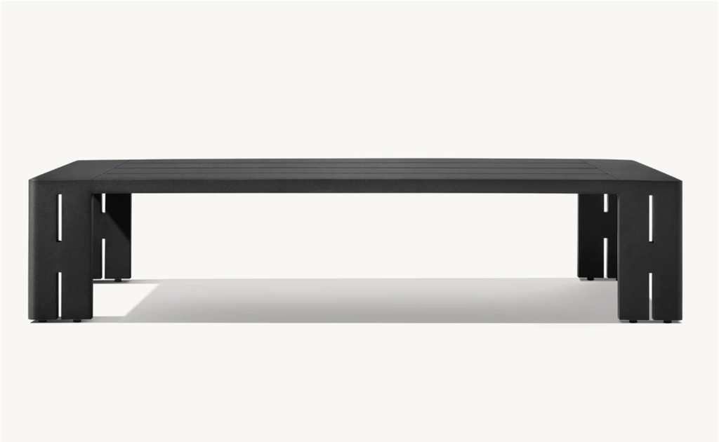 Valence - Table basse rectangulaire en aluminium